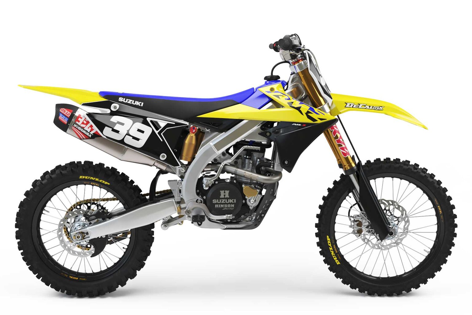 Suzuki RMZ450 White EZ Series Number Plate Dirt Bike Graphics.