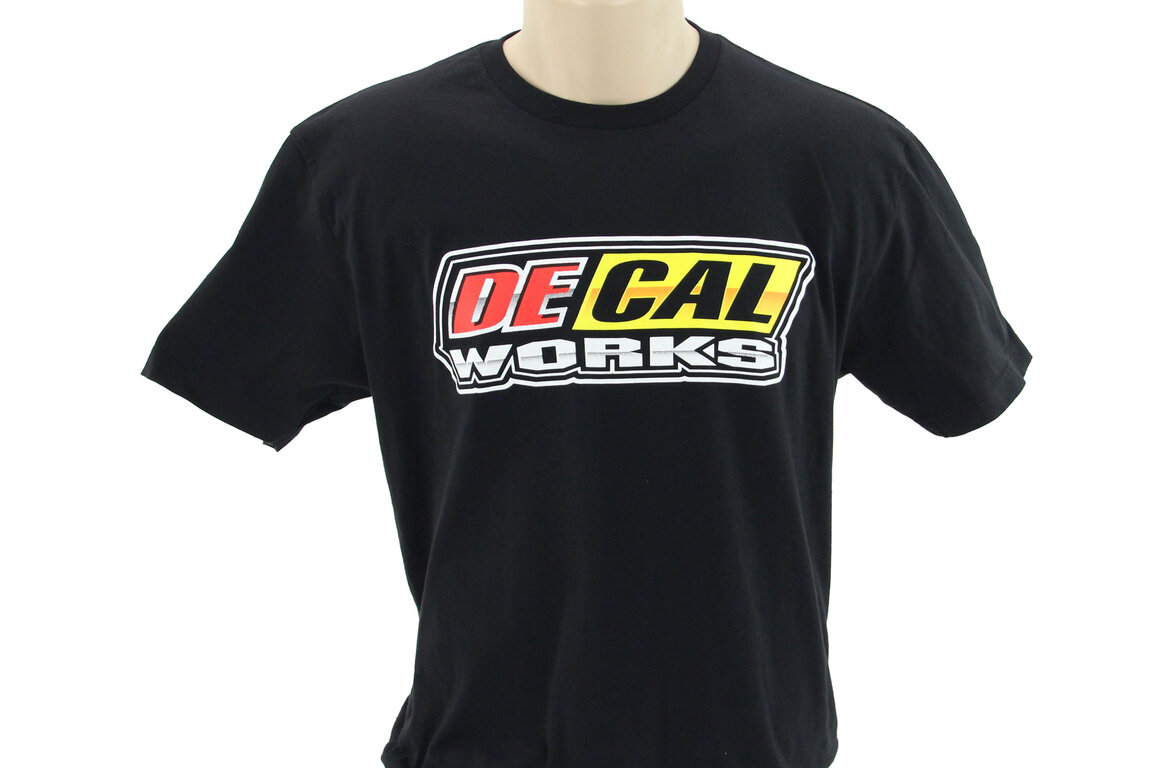 DeCal Works Large DeCal Works Black T-Shirt with Color Logo