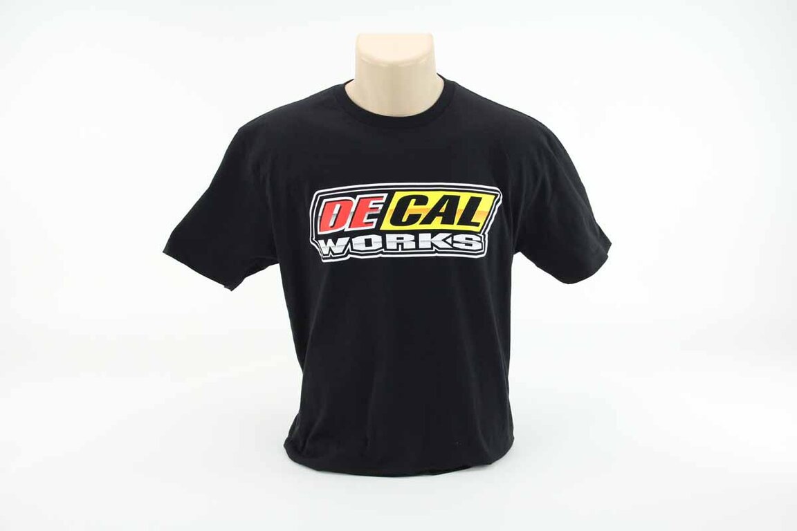 DeCal Works Black T-Shirt with Color Logo