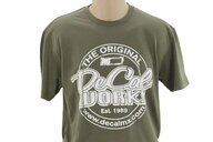 DeCal Works Large Original Olive T-Shirt with White Logo