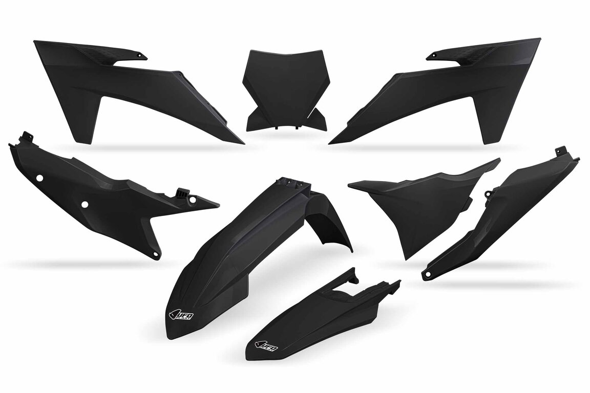 UFO Black Plastic Kit for 22-24 KTM SX, SXF, XC, XCF