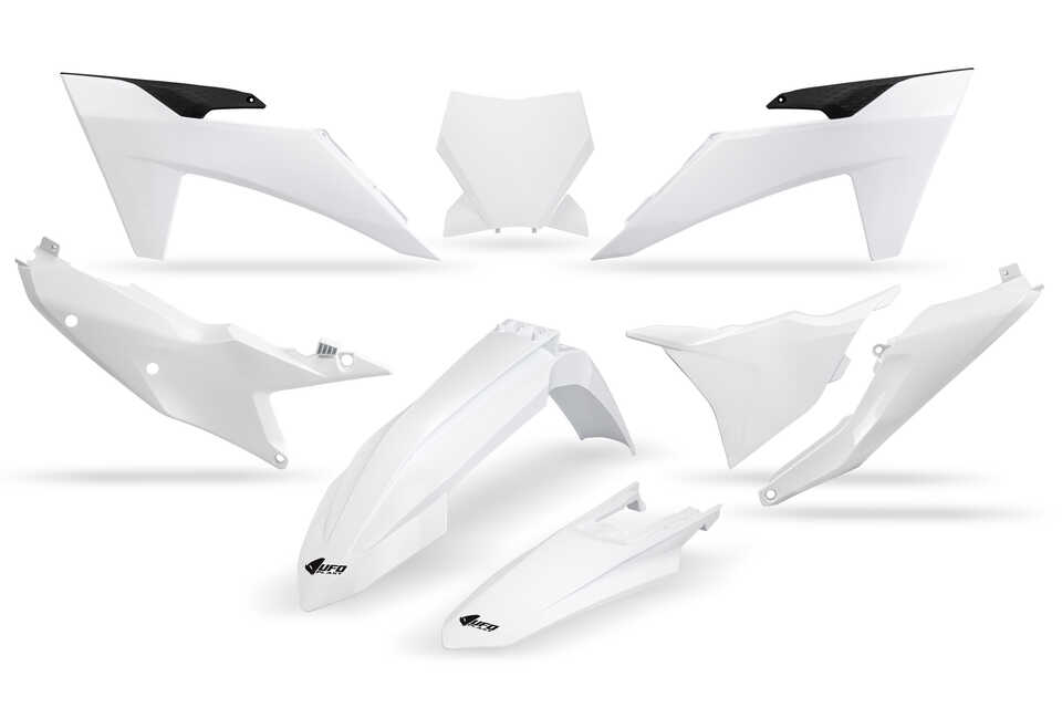 White UFO Plastic Kit fits SX, SXF, XC, XCF