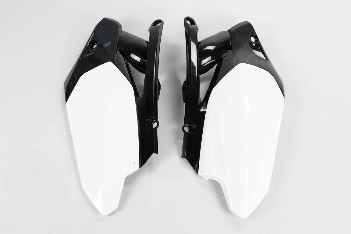 UFO White Side Number Plates for 10-13 Yamaha YZ450F