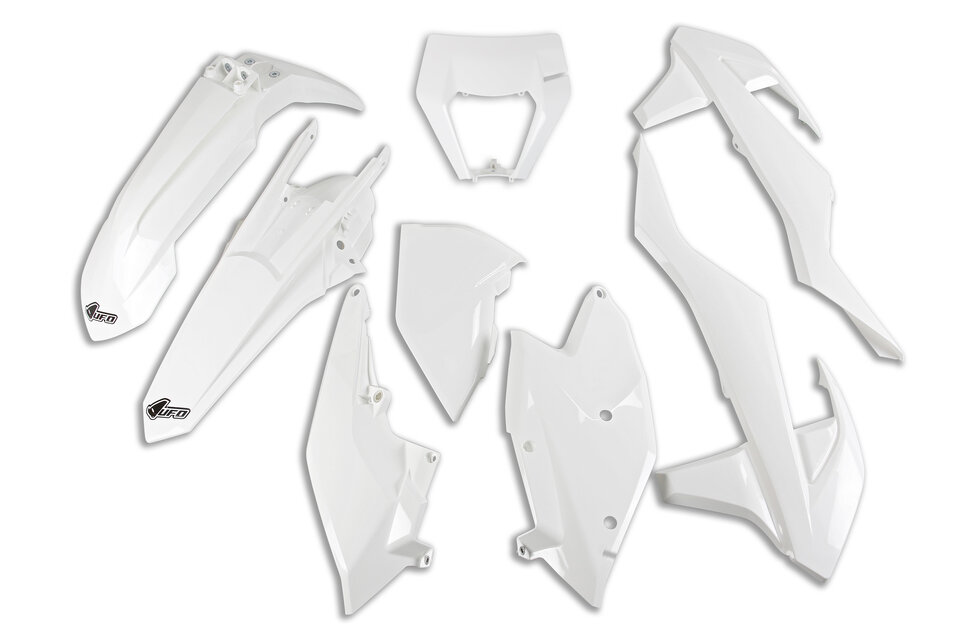 UFO White Plastic Kit for 17-19 KTM EXCF, EXC, XCW