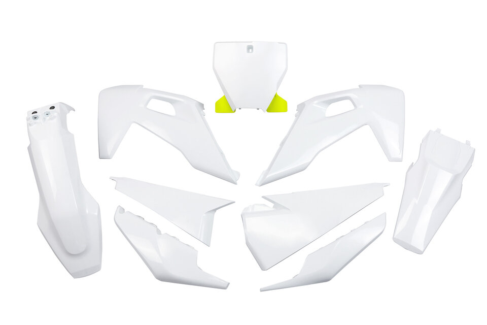 UFO White Plastic Kit replacement plastics for 18-22 Husqvarna FC, TC dirt bikes