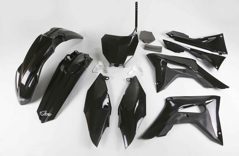 UFO Black Plastic Kit for 17-21 Honda CRF250, CRF450