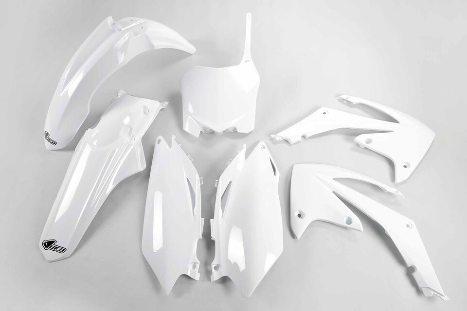 UFO White Plastic Kit replacement plastics for 09-10 Honda CRF250, CRF450 dirt bikes