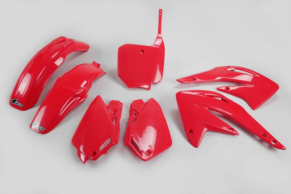 UFO Red Plastic Kit replacement plastics for 03-07 Honda CR85 dirt bikes
