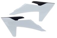 UFO Ceramic White Radiator Shroud Set for 22-25 KTM EXCF, SMR, SX, SXF, XC, XCF, XCW, XCW300 Factory Edition, XW