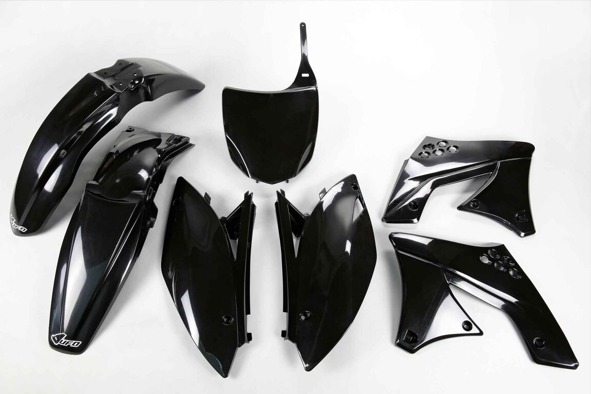 UFO Black Plastic Kit for 09-12 Kawasaki KX250F