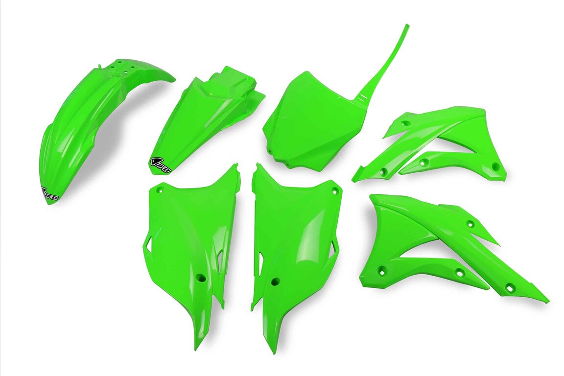 UFO Green Plastic Kit for 14-21 Kawasaki KX85