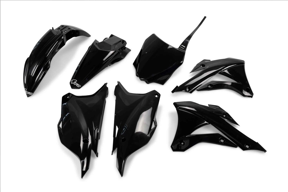 UFO Black Plastic Kit for 14-21 Kawasaki KX85