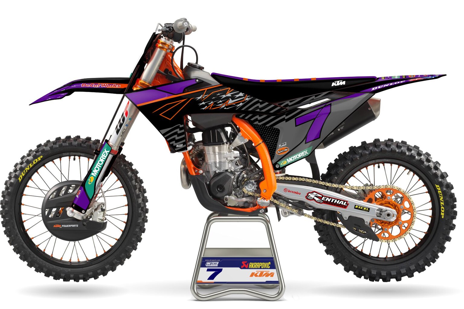 KTM SX250 Red Bud 23 Red, White and Black Dirt Bike Graphics Kit