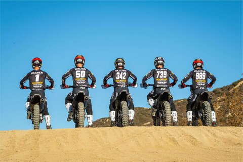 DeCal Works is a proud sponsor of the 2022 Rockstar Energy Husqvarna Factory Racing Off-Road Team Back View