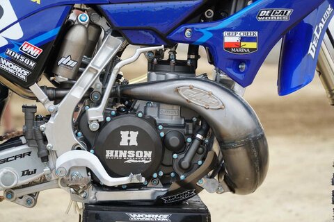 Vital MX Yamaha YZ250 2-Stroke Test Bike Engine View with Perforated Gas Tank Graphics Officially Licensed Motocross Graphics