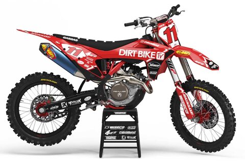 Personalized custom dirt bike graphics  available for KTM, Yamaha, Kawasaki, Honda, Husqvarna, Suzuki, GasGas and Beta