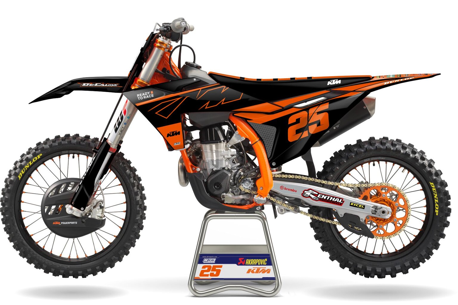 KTM SX150 Black, Orange DOB 23 Series Design Graphic Kits