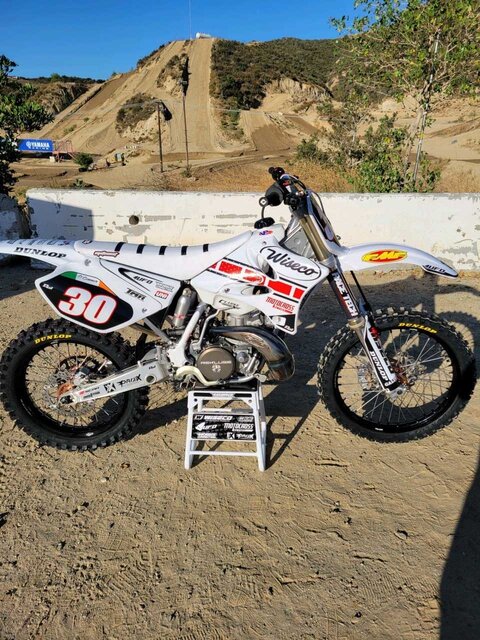 Think It. Create It. series from DeCal Works Yamaha YZ250 white dirt bike decals with Officially Licensed Galfer USA Logos