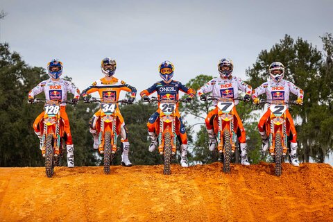 DeCal Works is a proud sponsor of the 2023 Red Bull KTM Factory Racing Teams Riders Front