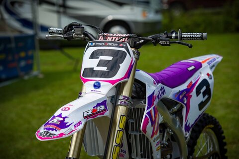 Purple and white throw back yamaha complete dirt bike graphics #3 
Shawn Maffenbeier with black numbers