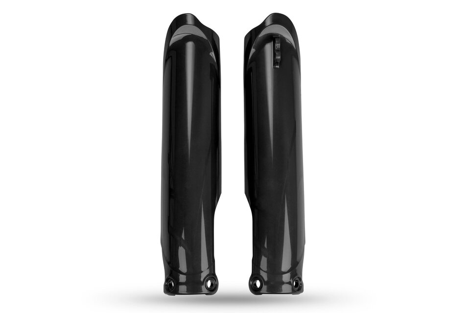 UFO Black Lower Fork Guards replacement plastics for 23-24 Yamaha YZ250F, YZ450F dirt bikes