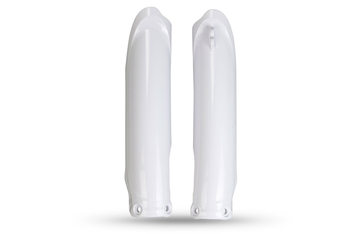 UFO White Lower Fork Guards for 23-25 Yamaha YZ250F, YZ450F