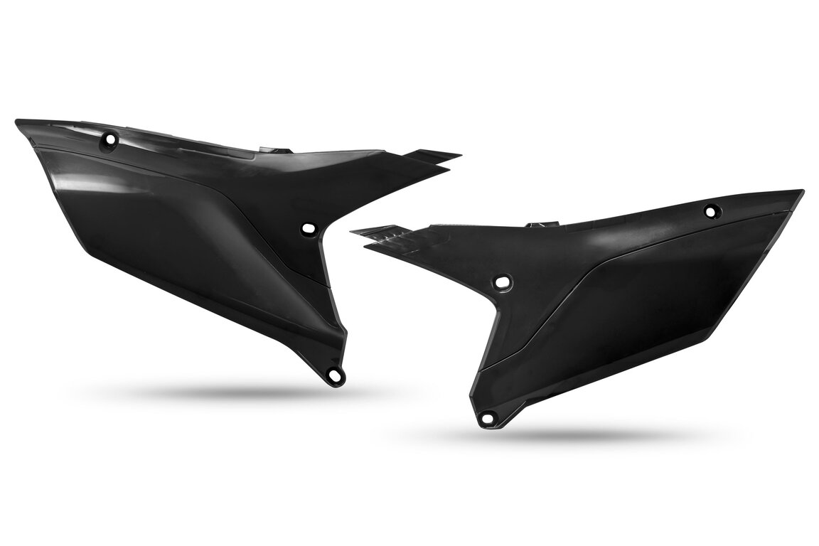 UFO Black Side Number Plates for 23-25 Yamaha YZ250F, YZ450F