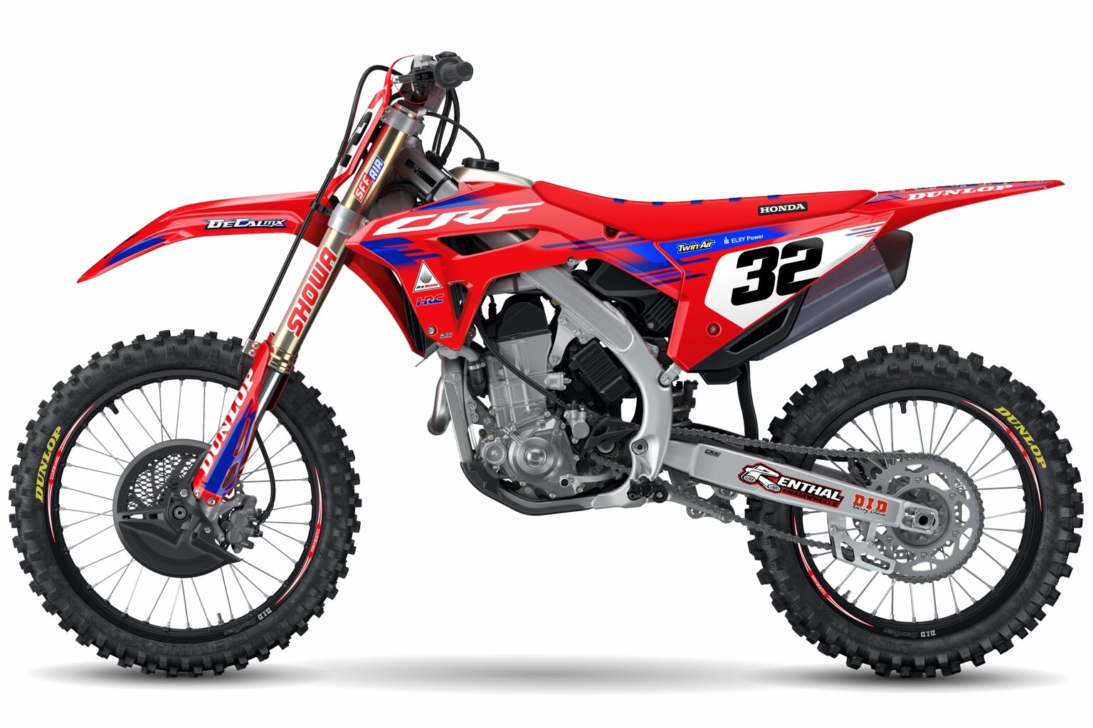 Honda CRF250R Red 232 Series Dirt Bike Graphics Kit