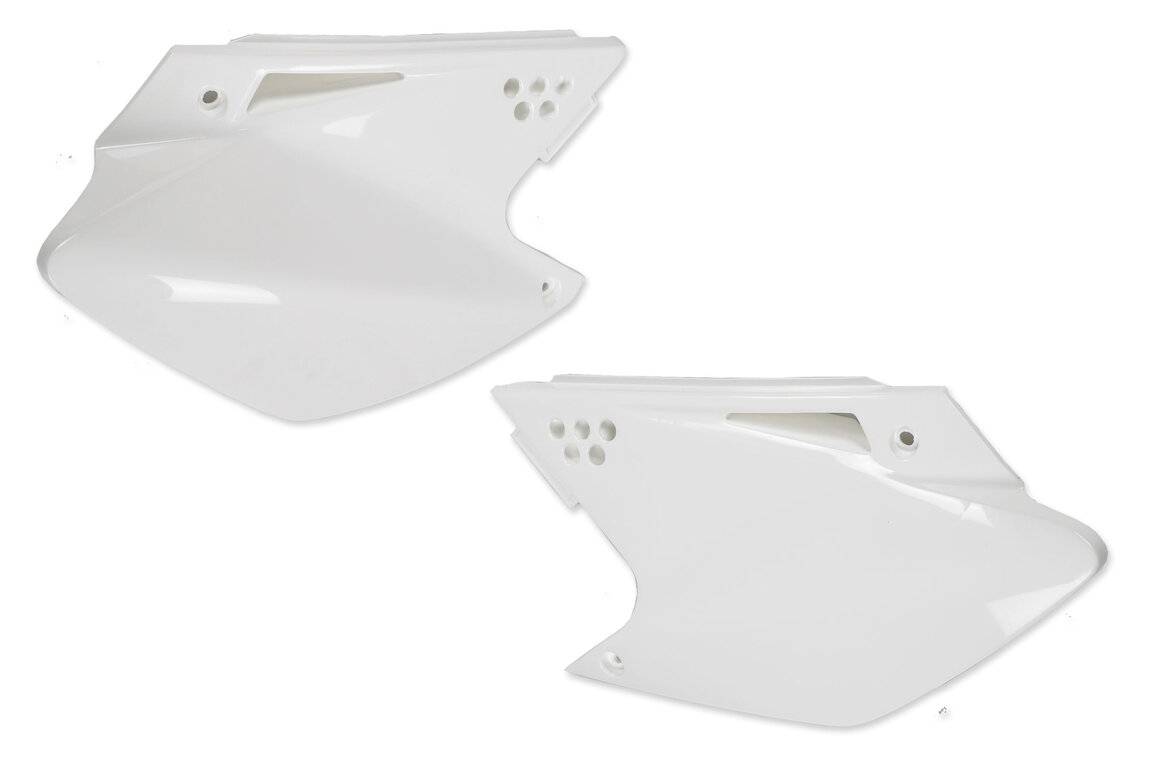 UFO White Side Number Plates for 06-08 Kawasaki KX250F