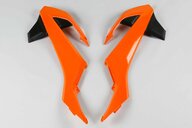 UFO Orange / Black Radiator Shroud Set for 16-23 GasGas, KTM MC, SX65