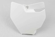 UFO White Front Number Plate for 16-23 GasGas, KTM MC, SX65