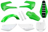 Mix & Match Plastic Kit With Lower Forks & Seat Cover for 98-13 Kawasaki KX100, KX80, KX85