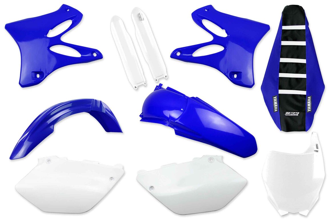 Mix & Match Plastic Kit With Lower Forks & Seat Cover for 11-14 Yamaha YZ125, YZ250