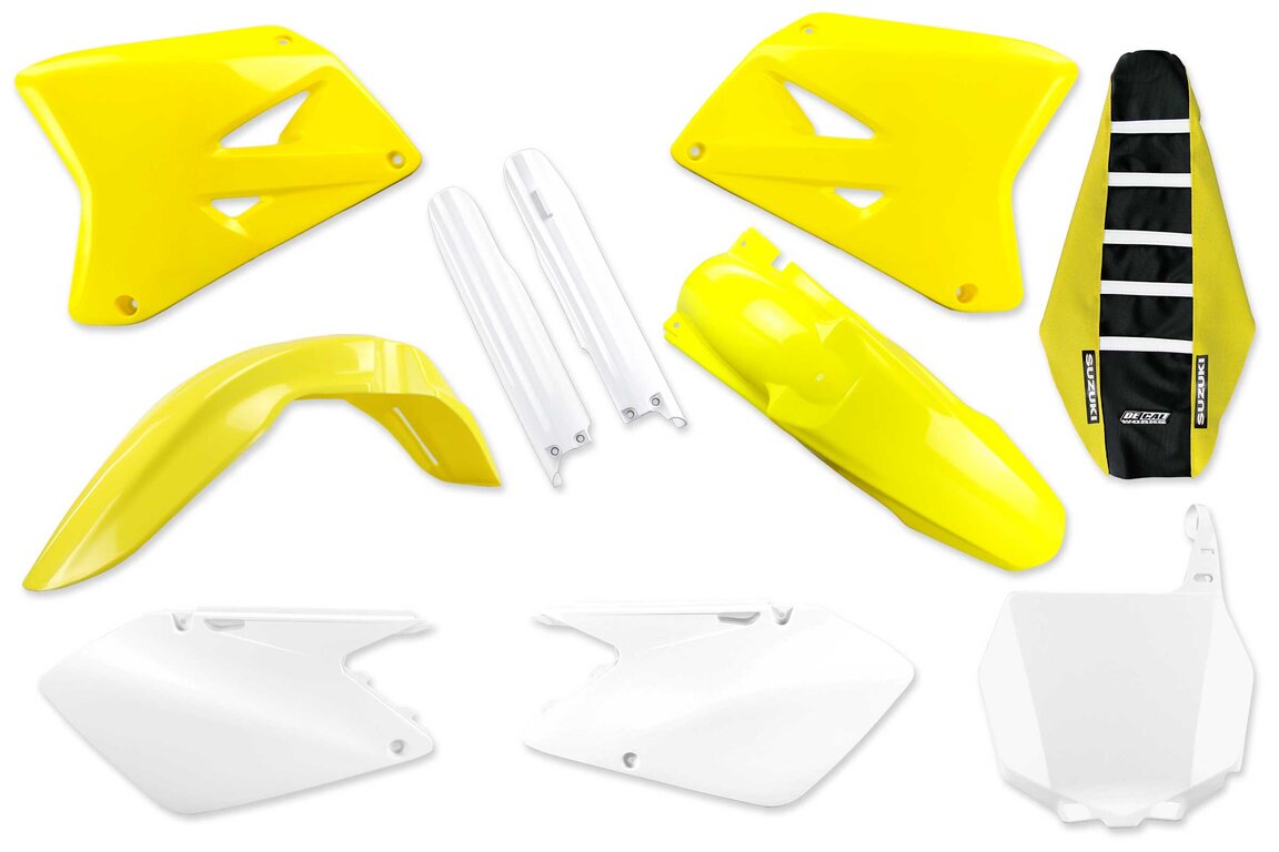 Mix & Match Plastic Kit With Lower Forks & Seat Cover for 04-08 Suzuki RM125, RM250