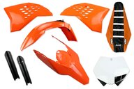 Mix & Match Plastic Kit With Lower Forks & Seat Cover for 07 KTM SX, SXF