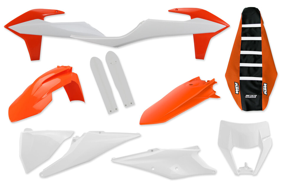 20-23 KTM EXC, EXCF, XCF, XCW dirt bike replacement Mix & Match Plastic Kit With Lower Forks & Seat Cover
