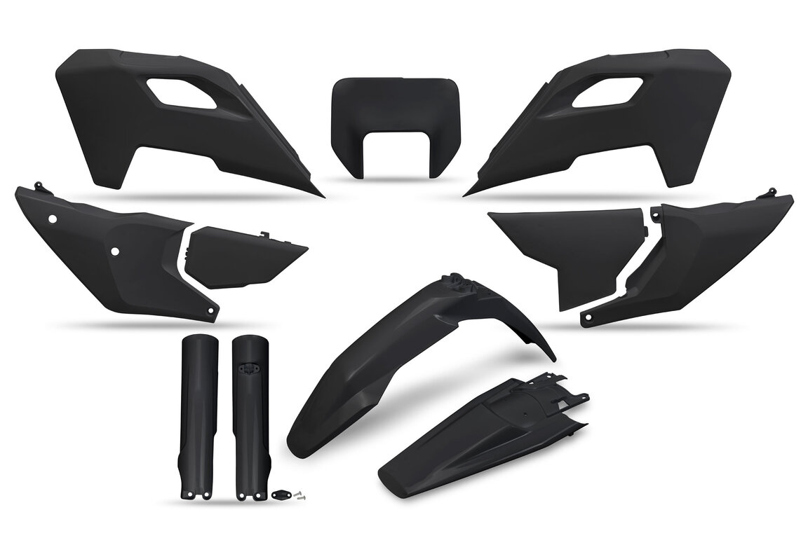 UFO Black Plastic Kit for 24-25 Husqvarna FE, TE