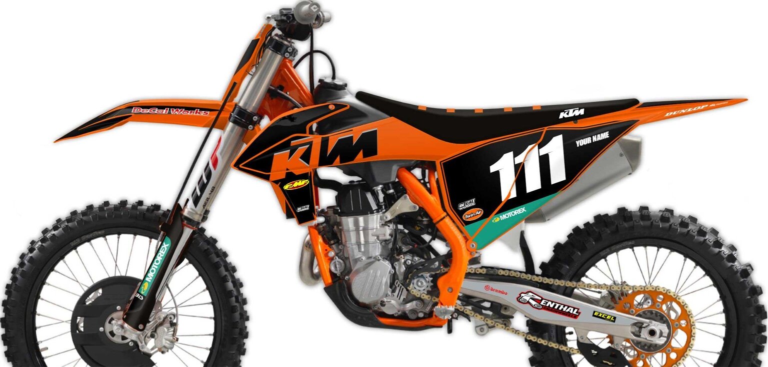 KTM Langston Retro Dirt Bike Graphics Kit