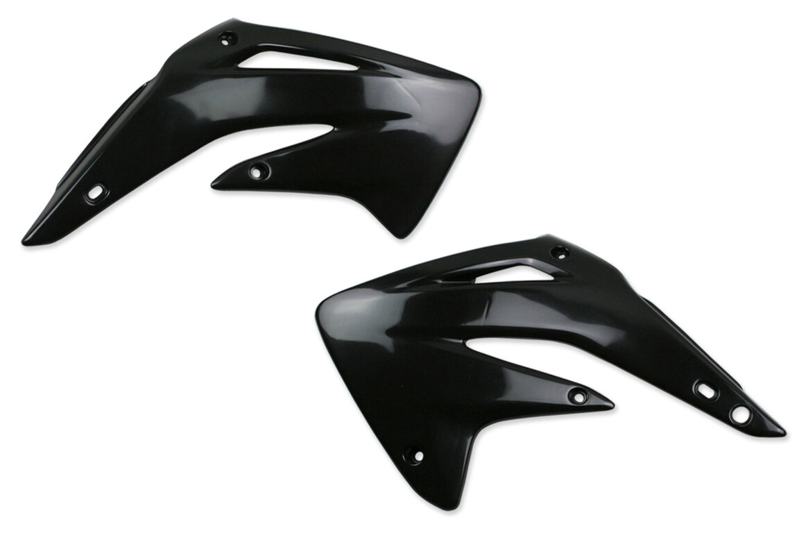 UFO Black Radiator Shroud Set for 03-07 Honda CR85