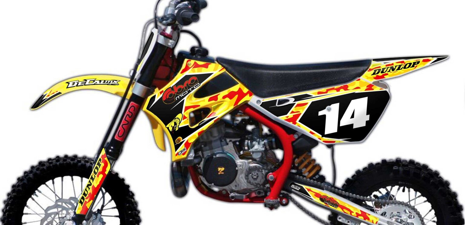 Cobra Traditional Camo series dirt bike graphics kits