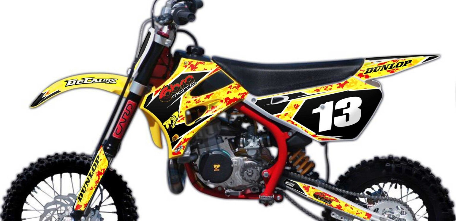 Cobra Digital Camo series dirt bike graphics kits