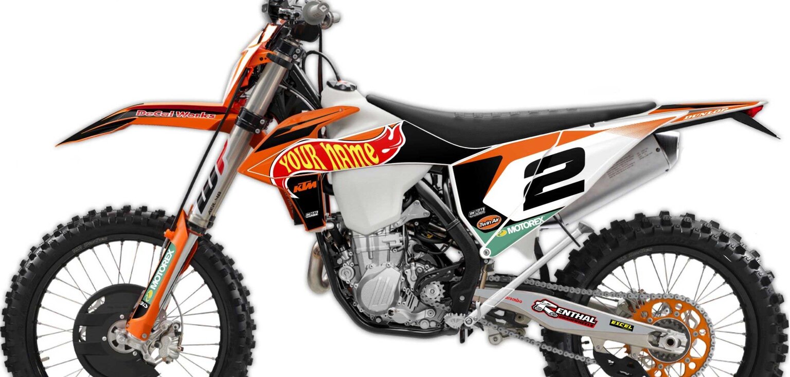 KTM EXC250 Webb Retro Dirt Bike Graphics Kit