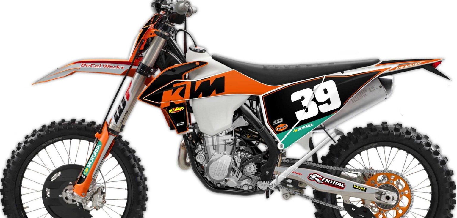 KTM EXC250 Pringree Retro Dirt Bike Graphics Kit