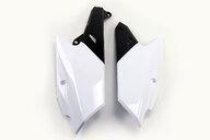 UFO White / Black Side Number Plates for 14-19 Yamaha YZ250F, YZ450F