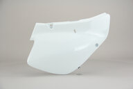 Right Side UFO White Side Number Plates replacement plastics for 01-07 Honda XR dirt bikes.