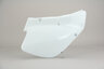 Right Side UFO White Side Number Plates replacement plastics for 01-07 Honda XR dirt bikes.