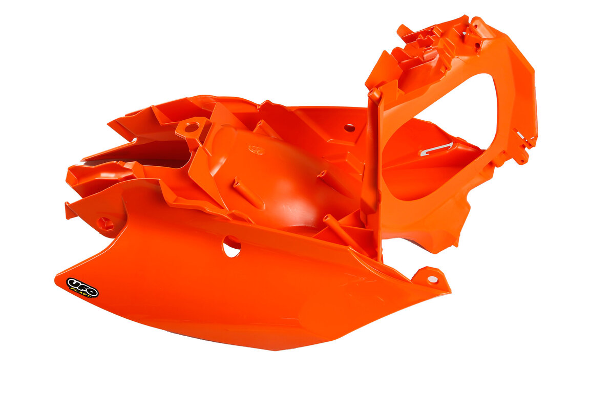 UFO Orange Airbox Side Panel Assembly for 11-16 KTM EXC, EXCF, SX, SXF