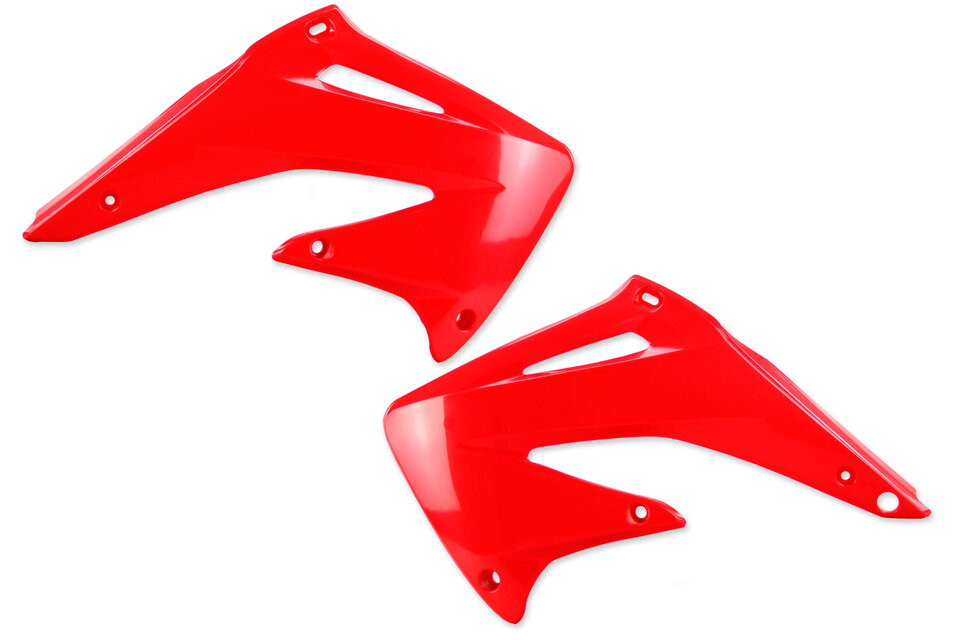UFO Red Radiator Shroud Set replacement plastics for 02-04 Honda CRF450 dirt bikes
