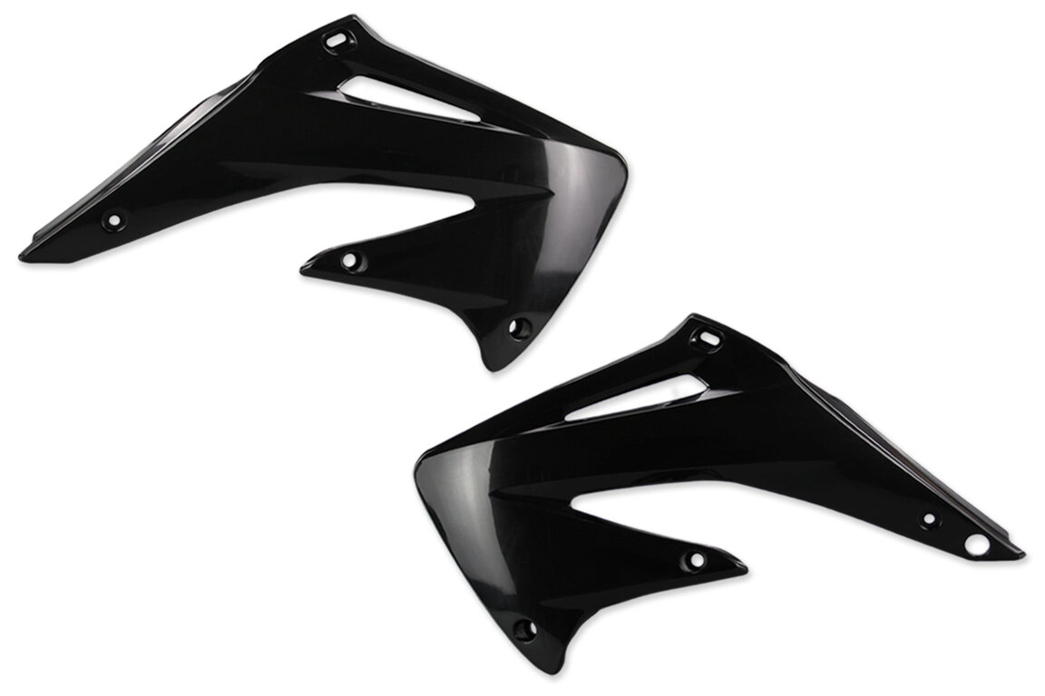 Polisport Black Radiator Shroud Set for 02-04 Honda CRF450