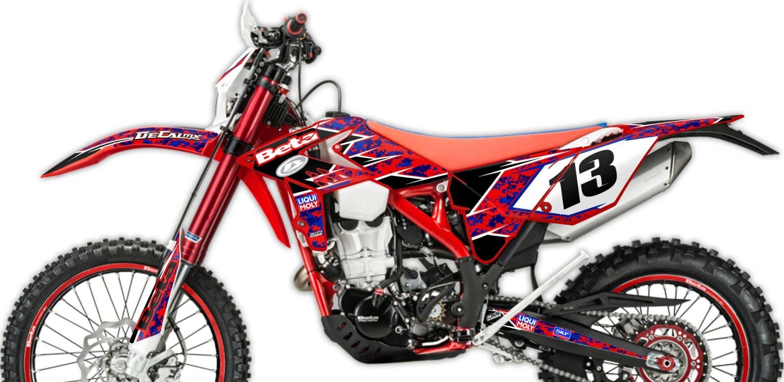 Beta 300 RX Red Digital Camo Dirt Bike Graphics Kit